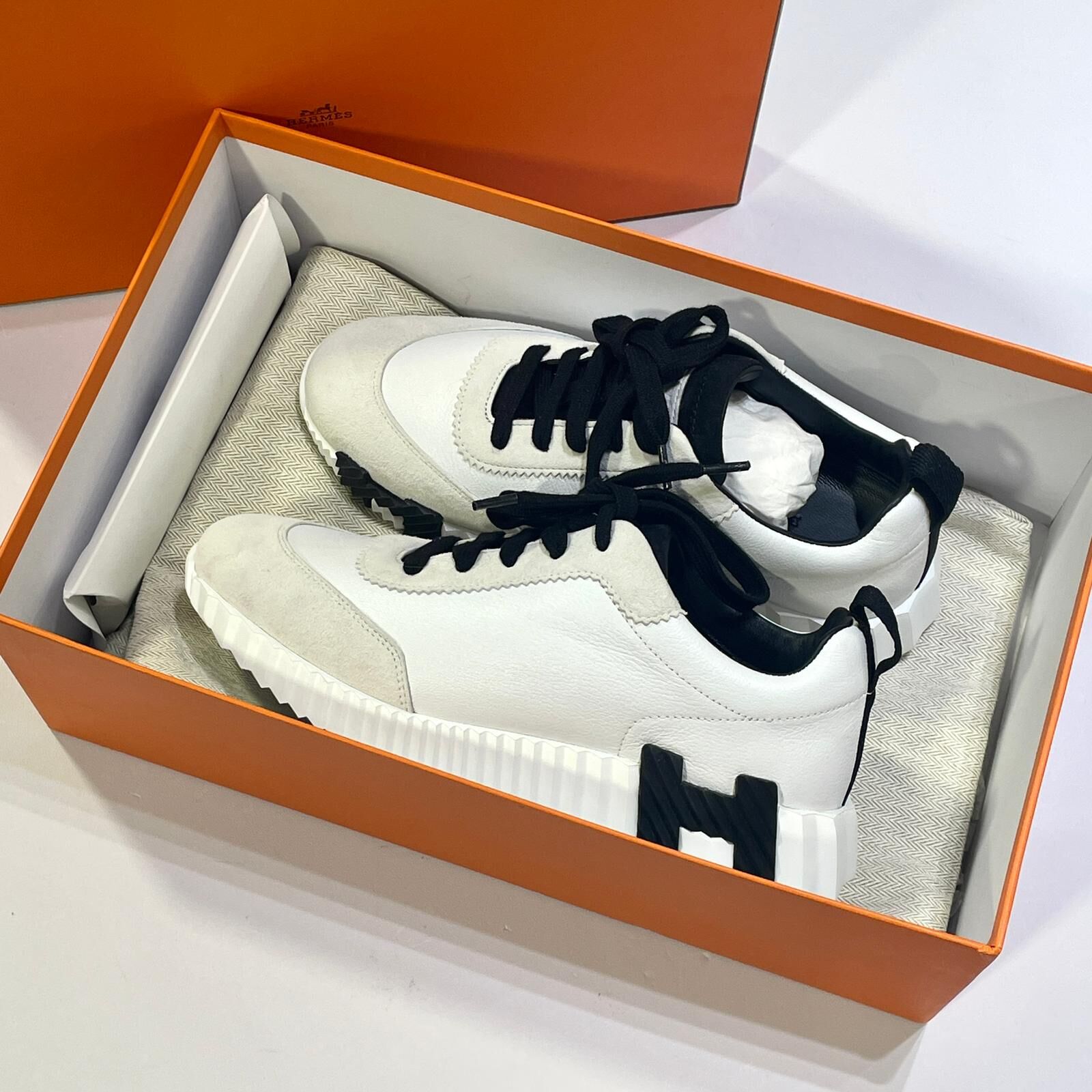 全新HERMES波鞋36碼, 經典Bouncing Sneaker, H221898ZH91410, #BRAND NEW #香榭站正品