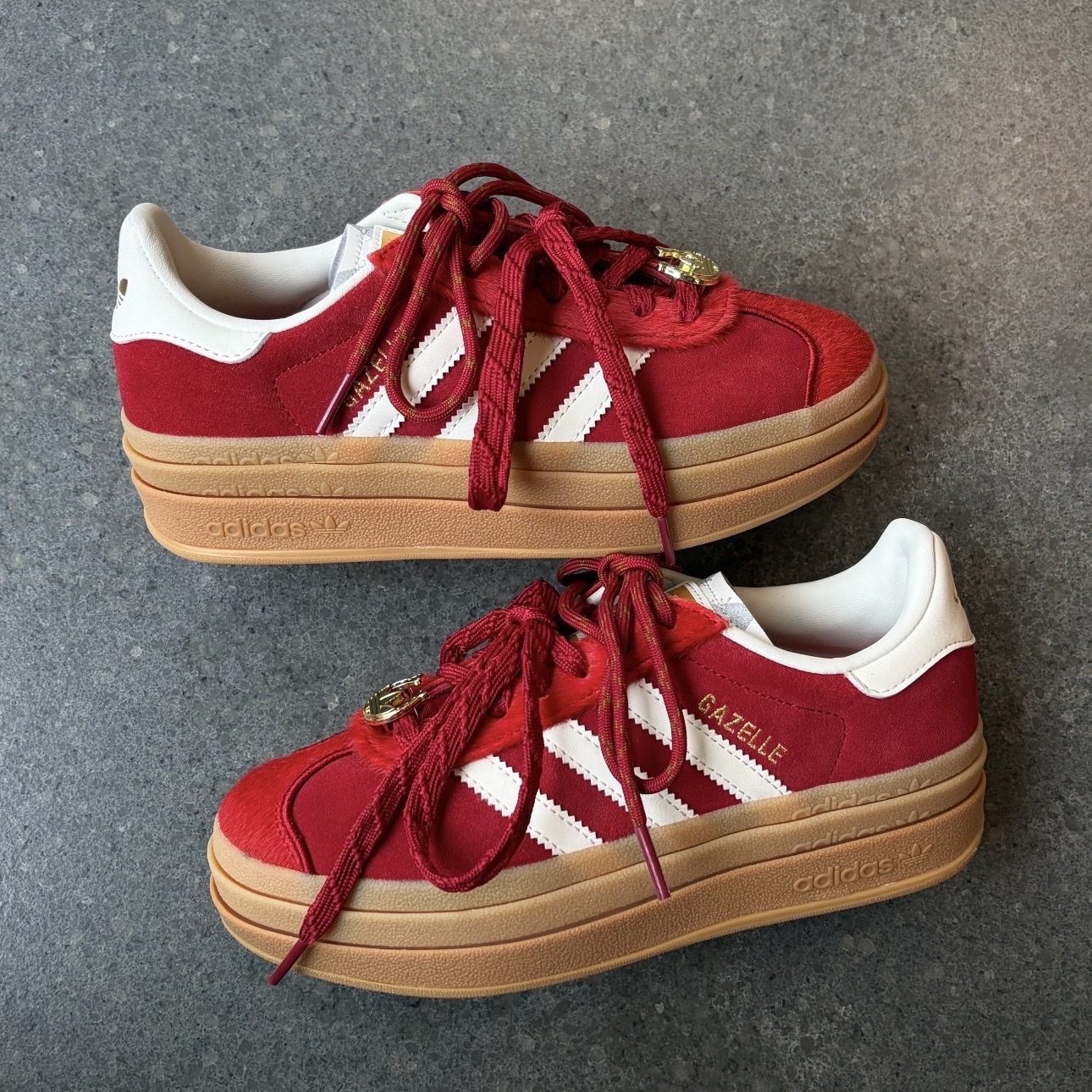 ADIDAS ORIGINALS CNY x GAZELLE BOLD 2026馬年限定 紅色 仿馬毛 德訓鞋 女鞋 KJ4293
