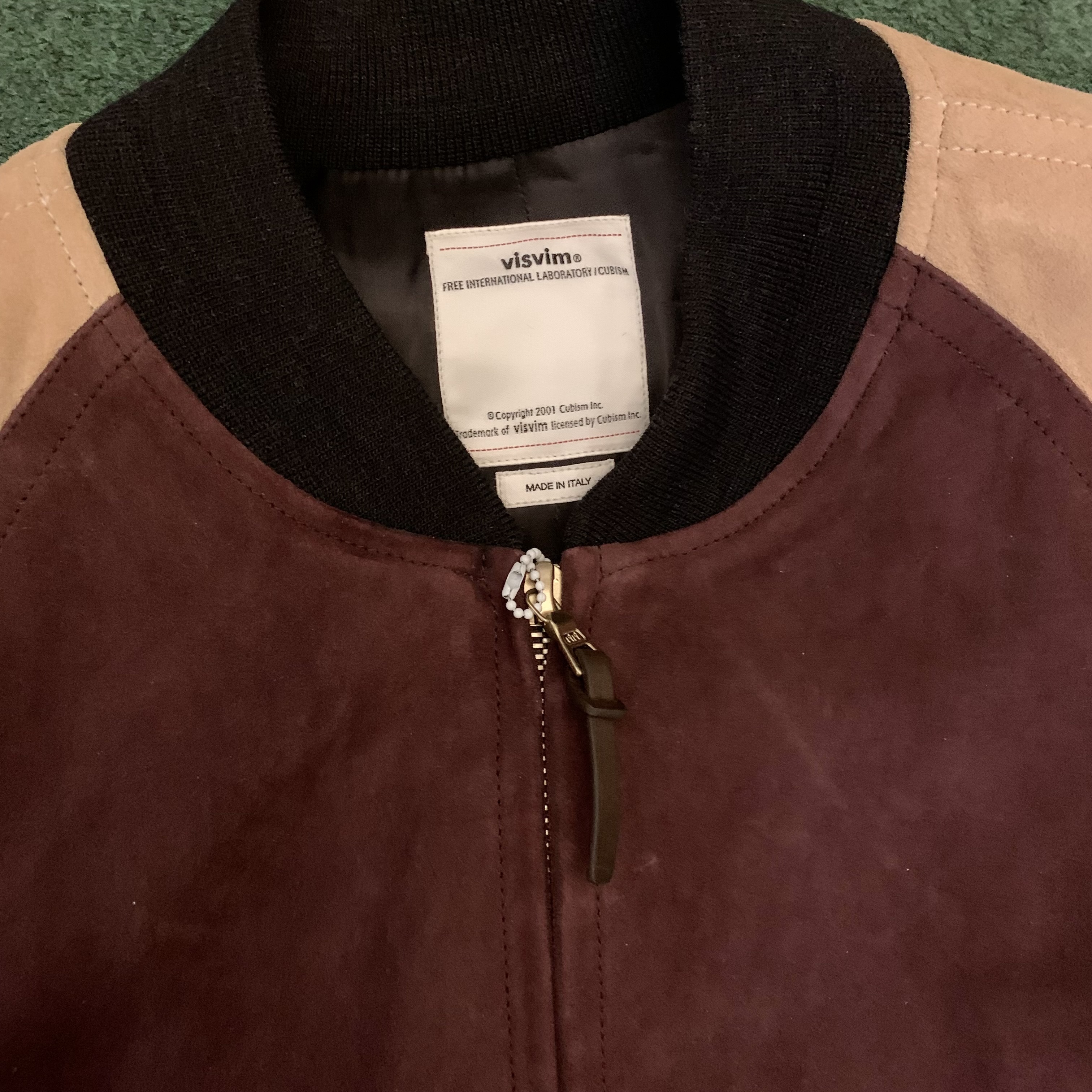 VISVIM VARSITY JKT IT (VEGGIE GOAT LEATHER) *MADE IN ITALY - BURGUNDY SIZE 1 IN STOCK NOW (現貨發售中)