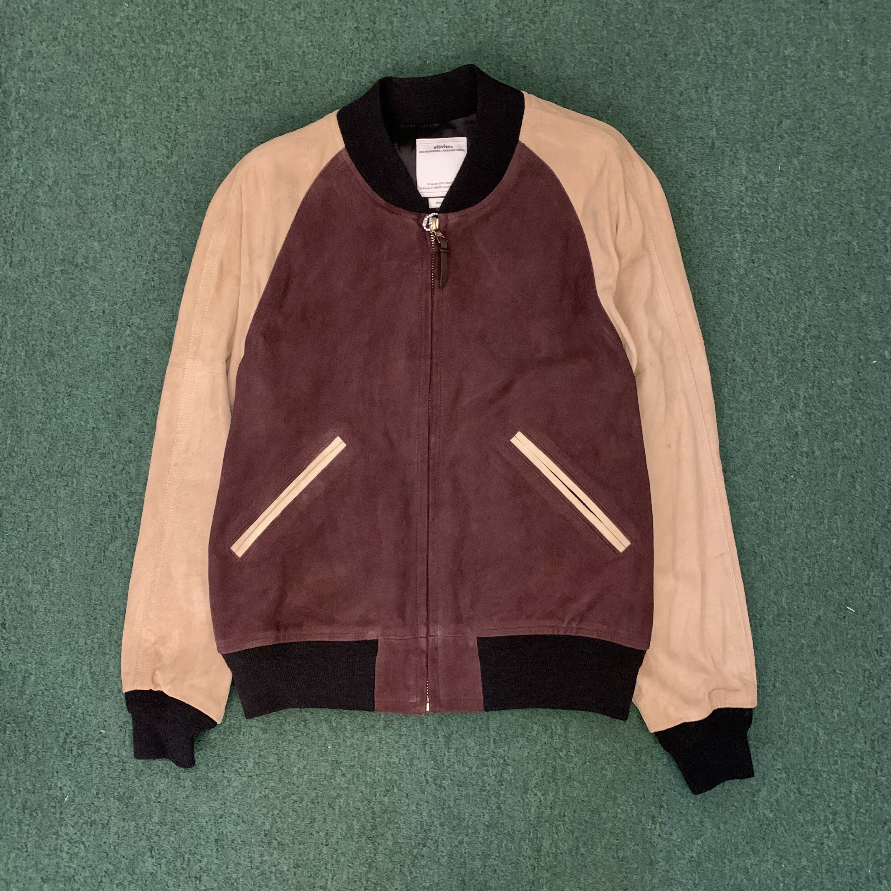 VISVIM VARSITY JKT IT (VEGGIE GOAT LEATHER) *MADE IN ITALY - BURGUNDY SIZE 1 IN STOCK NOW (現貨發售中)