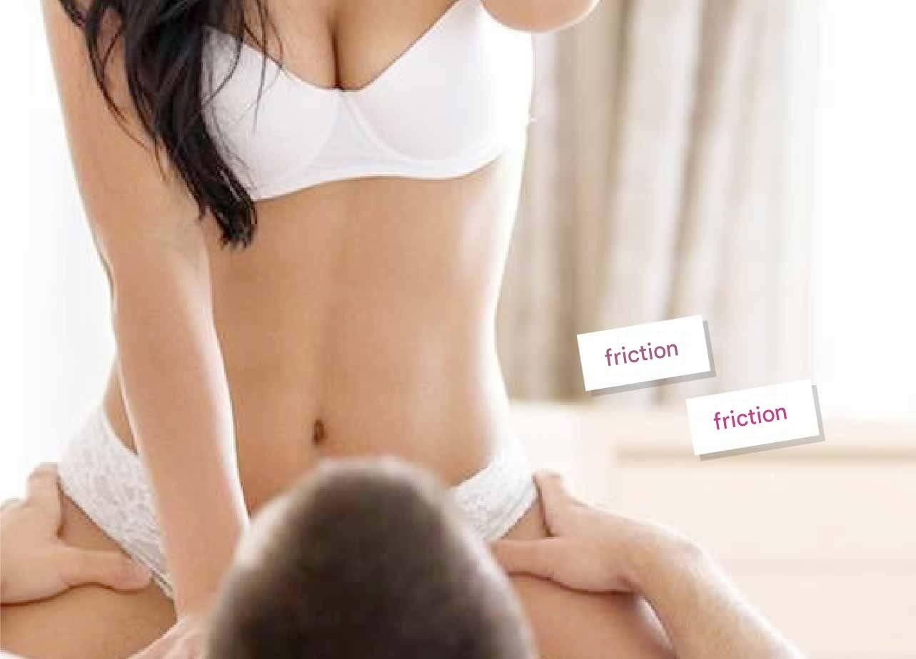 Woman seducing boyfriend in the morning