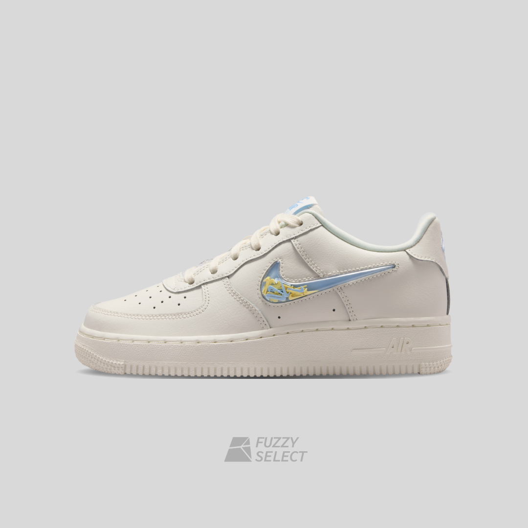 【逢甲FUZZY】Air Force 1 GS "Sail Celestine Blue" 奶白流沙 藍黃勾勾 透明果凍 IM6697-141