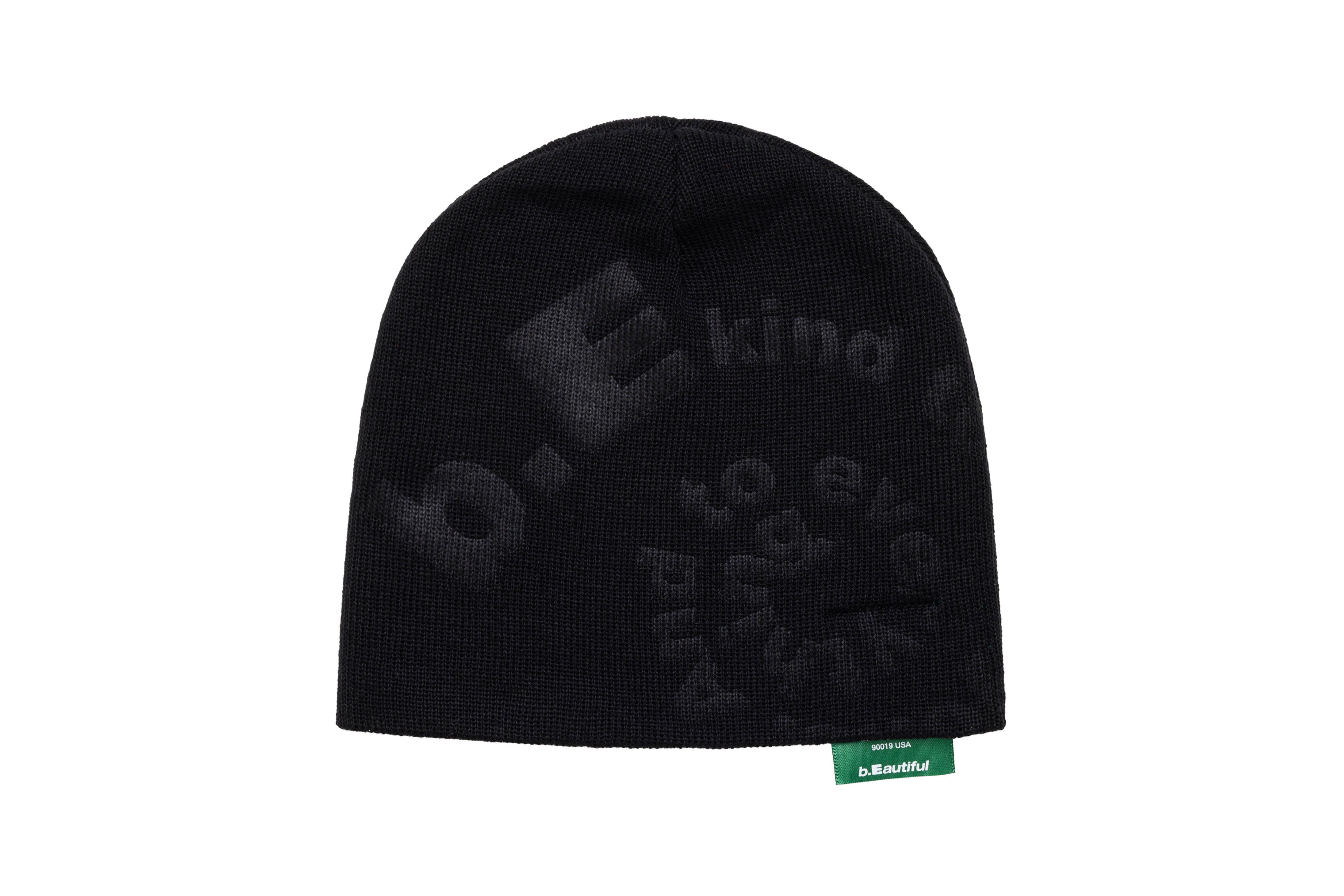 b.Eautiful "Ikebana Emboss Beanie" (Black)