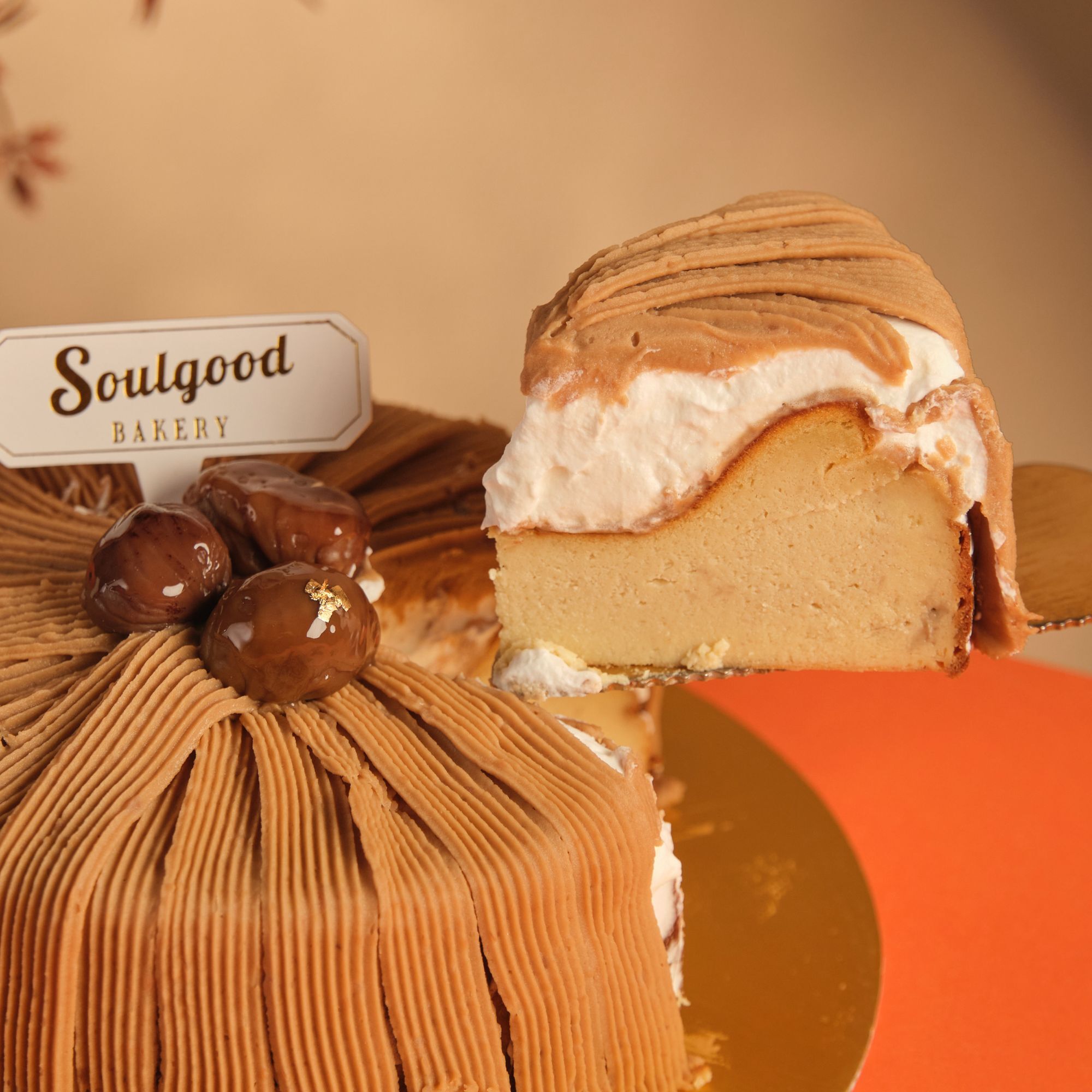 Chestnut Mont Blanc Basque Burnt Cheesecake