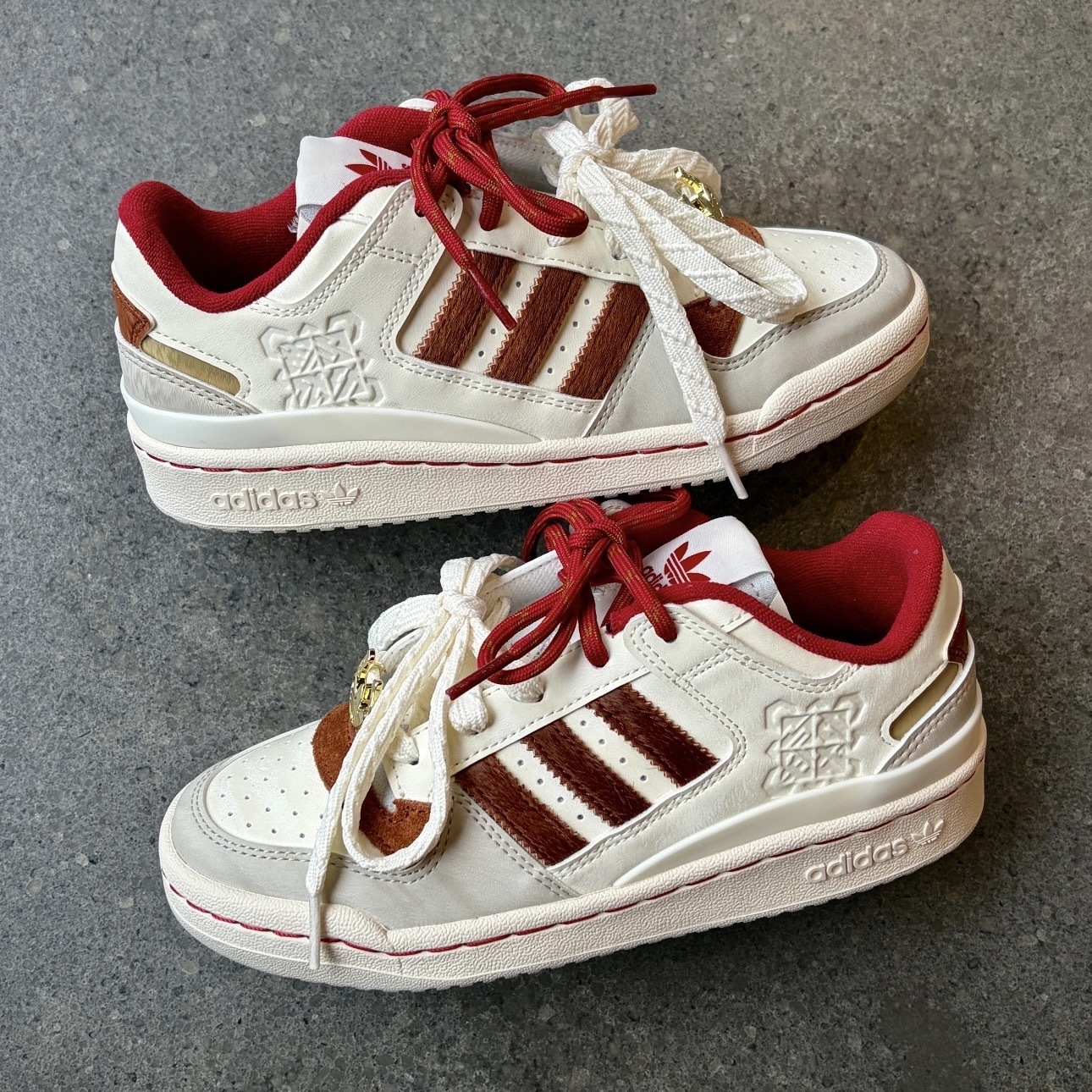 ADIDAS ORIGINALS CNY x FORUM LOW CL 拼接 2026馬年限定 運動休閒 中性款 KJ8751