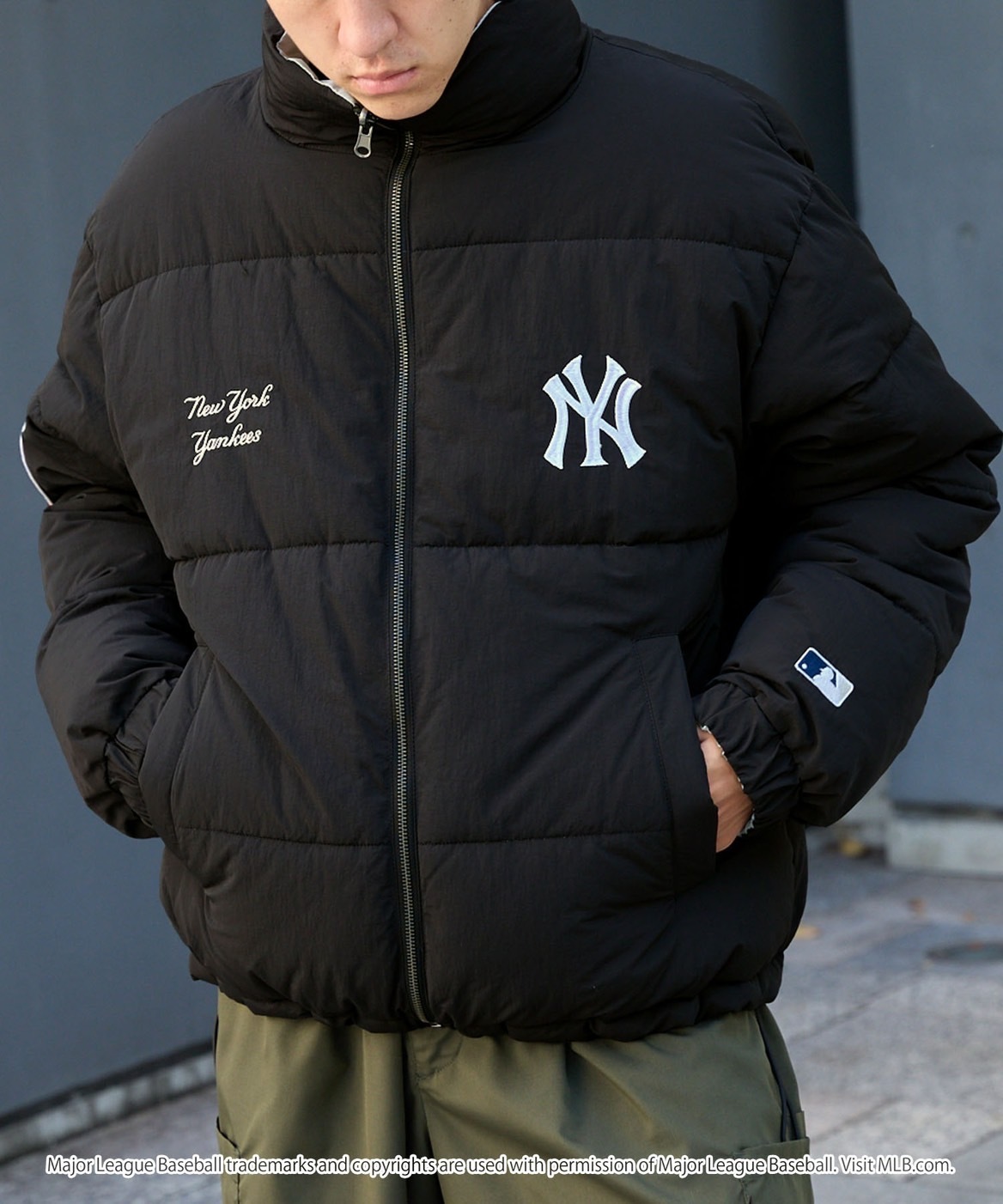 日本 MLB 美國 職棒 大聯盟 訂製 雙面穿 超大立式 棉服 外套 刺繡 3支球隊