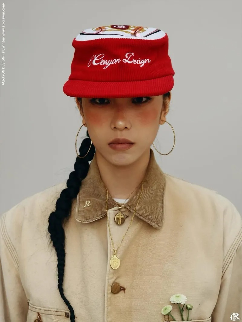 6cRAyon Washed Patchwork Pillbox Cap