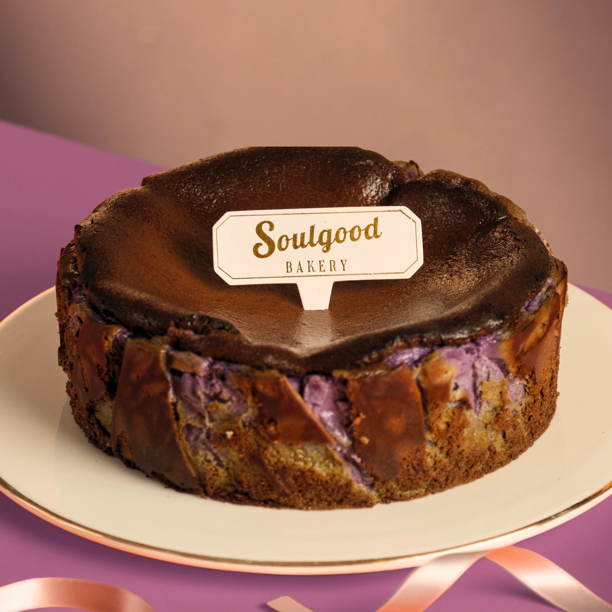 Okinawa Sweet Potato Basque Burnt Cheesecake