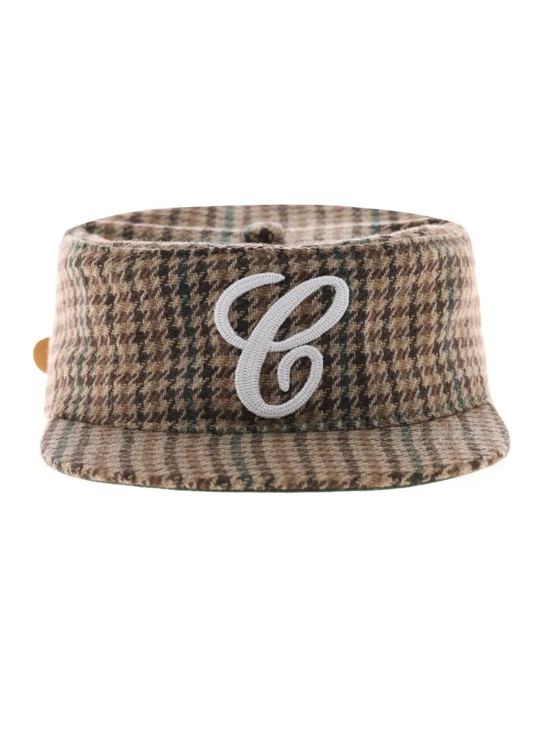 6cRAyon PILLBOX CAP-千鳥格