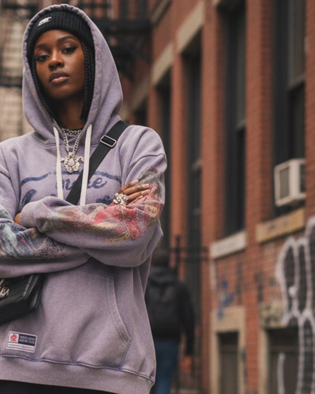 MTA｜Pattern Wash Hoodie (Purple)