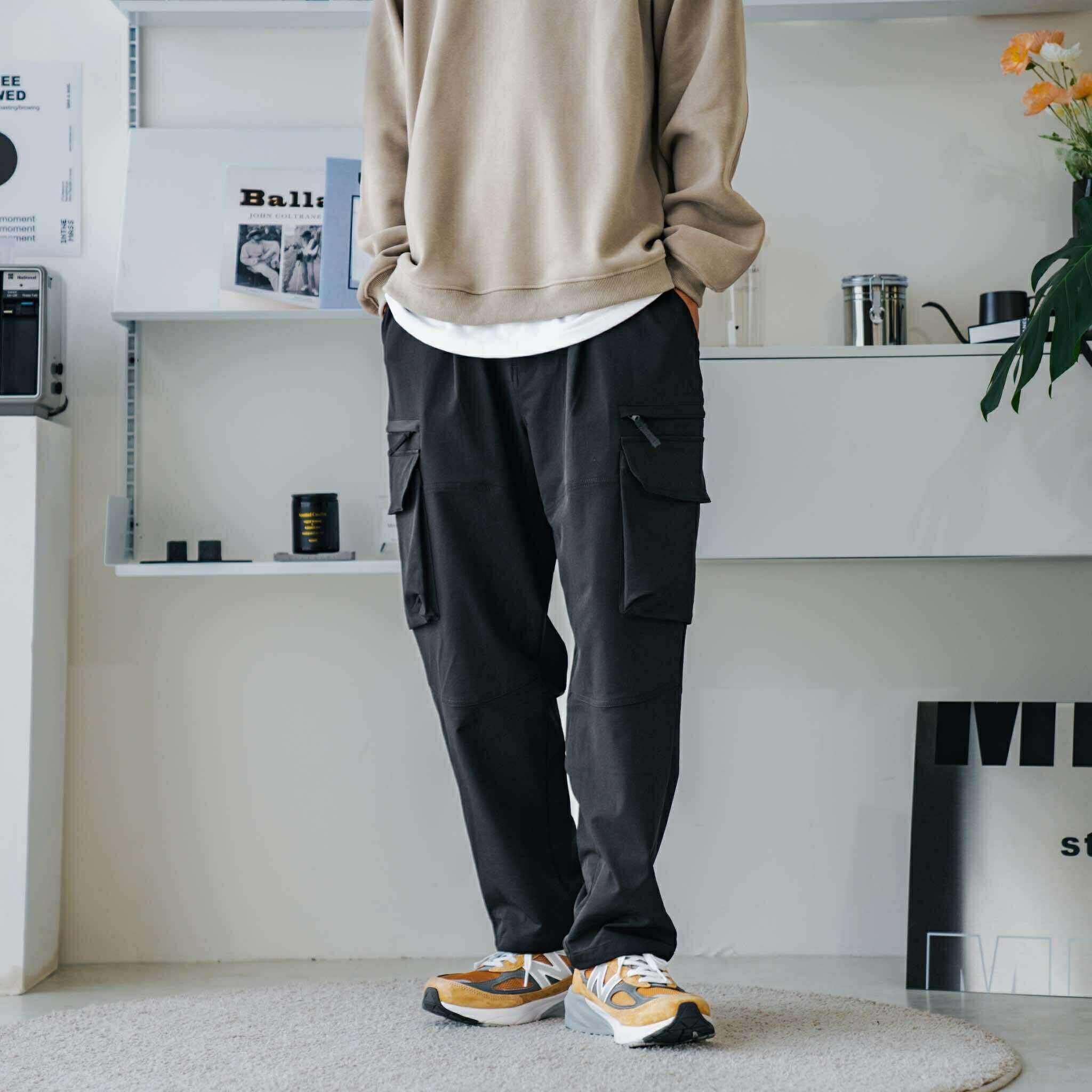 SBG 多口袋拉鍊工裝彈力長褲 SB0420