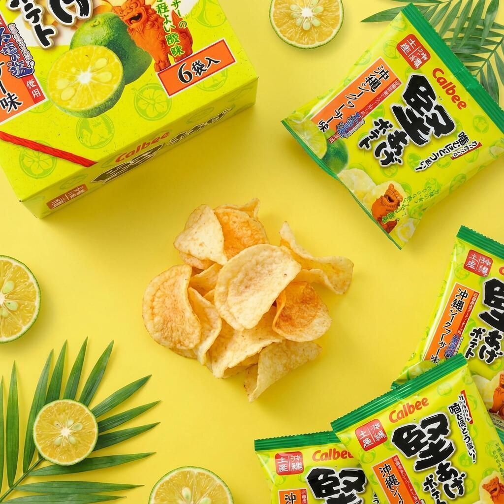 卡樂B - 沖繩限定 堅薯片 沖繩石垣島海鹽味禮盒 90G 到期日2025.04.30