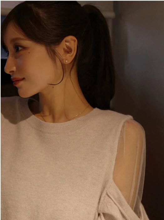 [預購] 折扣SNIDEL透膚肩線針織衫