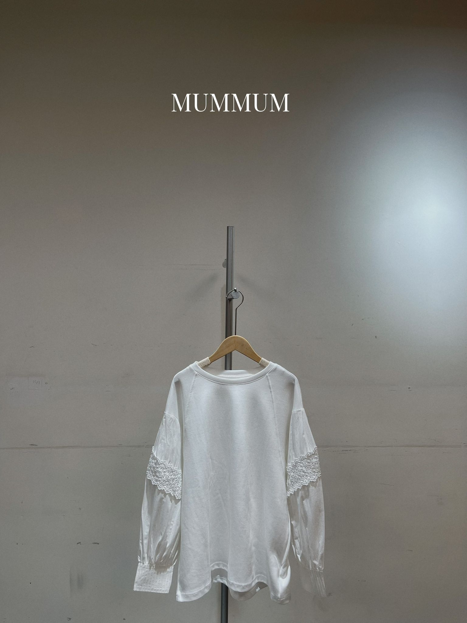 0213046a/甜美花邊手袖長袖T恤 48/48/26