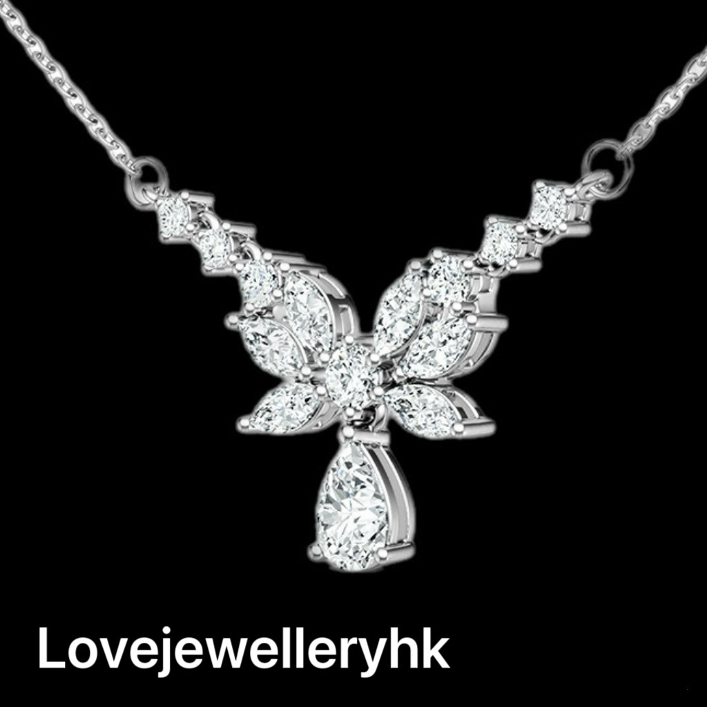 莫桑鑽典雅水滴頸鍊         N3.5C017