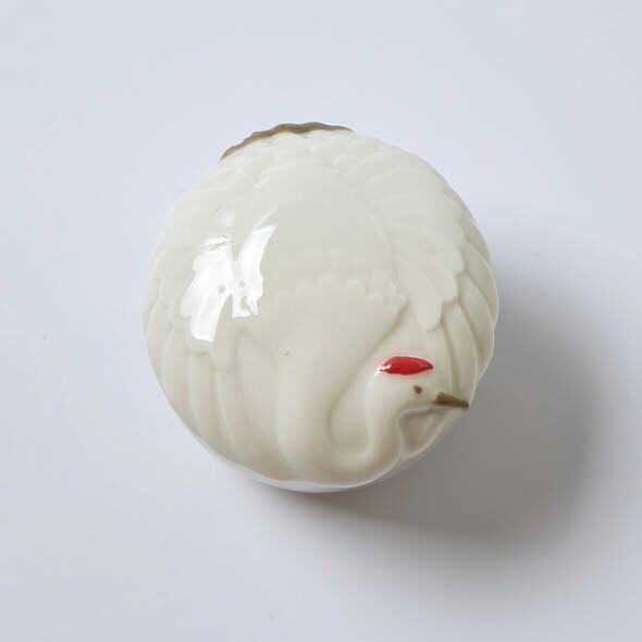 新年食器 迷你附蓋小缽 舞鶴