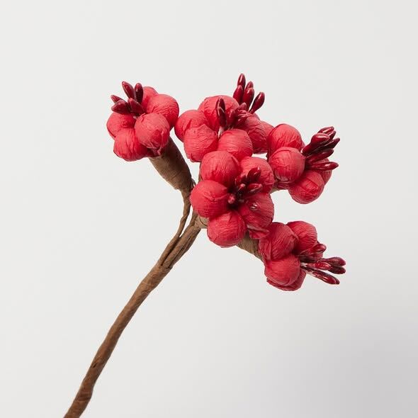 新年裝飾 仿真花 福小梅 紅