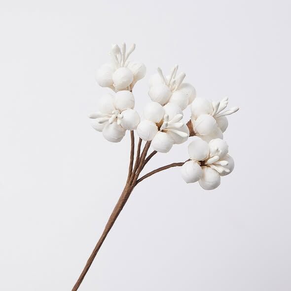 新年裝飾 仿真花 福小梅 白
