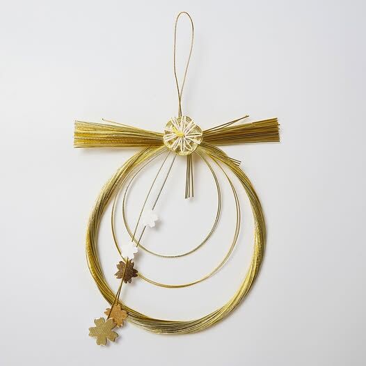 新年裝飾 水引注連繩 梅 金