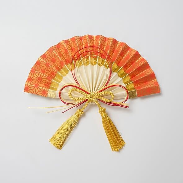 新年裝飾 裝飾扇 扭結 金