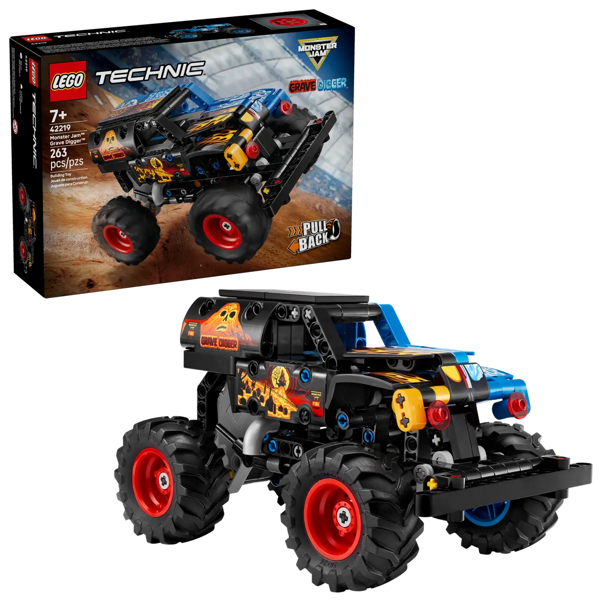 LEGO 42219 Monster Jam™ Grave Digger™ 火與冰