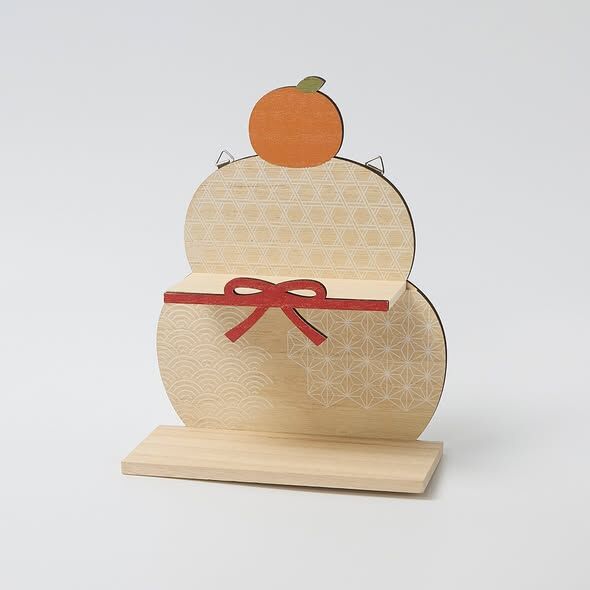 新年裝飾 木製陳列架 鏡餅