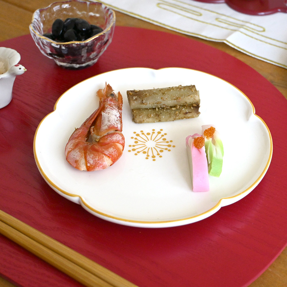 【迎春限定】分食盤 雅梅 白