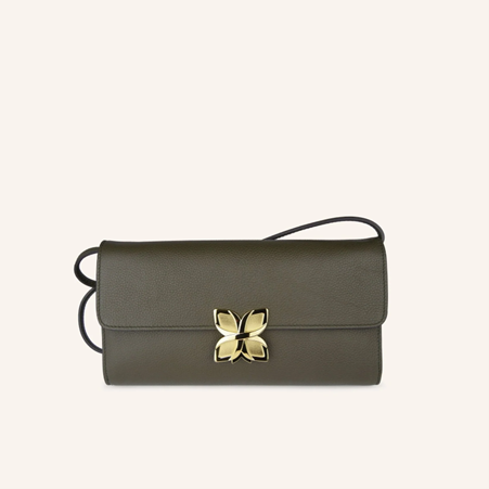 1FL0104-189 [FLEURON] Hortensia Clutch Vert Olive #MAF19VG0505OLG (EU)