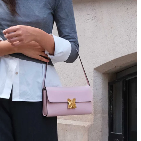 1FL0104-190 [FLEURON] Hortensia Clutch Rose Ballet #MAF19VG1065BPK (EU)