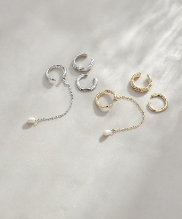 [日本制] 金屬珍珠耳骨夾set