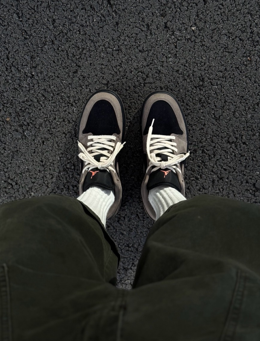 <摩卡倒勾平替款> Nike Air Jordan 1 Low "Olive Grey" 灰棕 倒勾平替 IB7109005