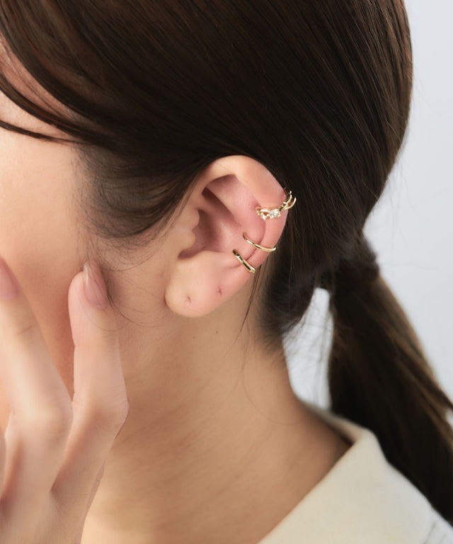 波浪閃石耳骨夾set