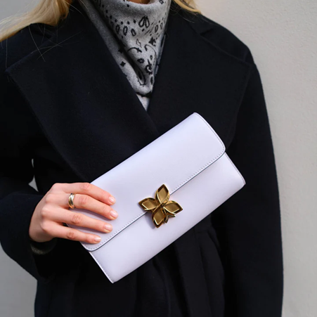 1FL0104-199 [FLEURON] Hortensia Clutch Glycine #MAF19VL3907WTR (EU)