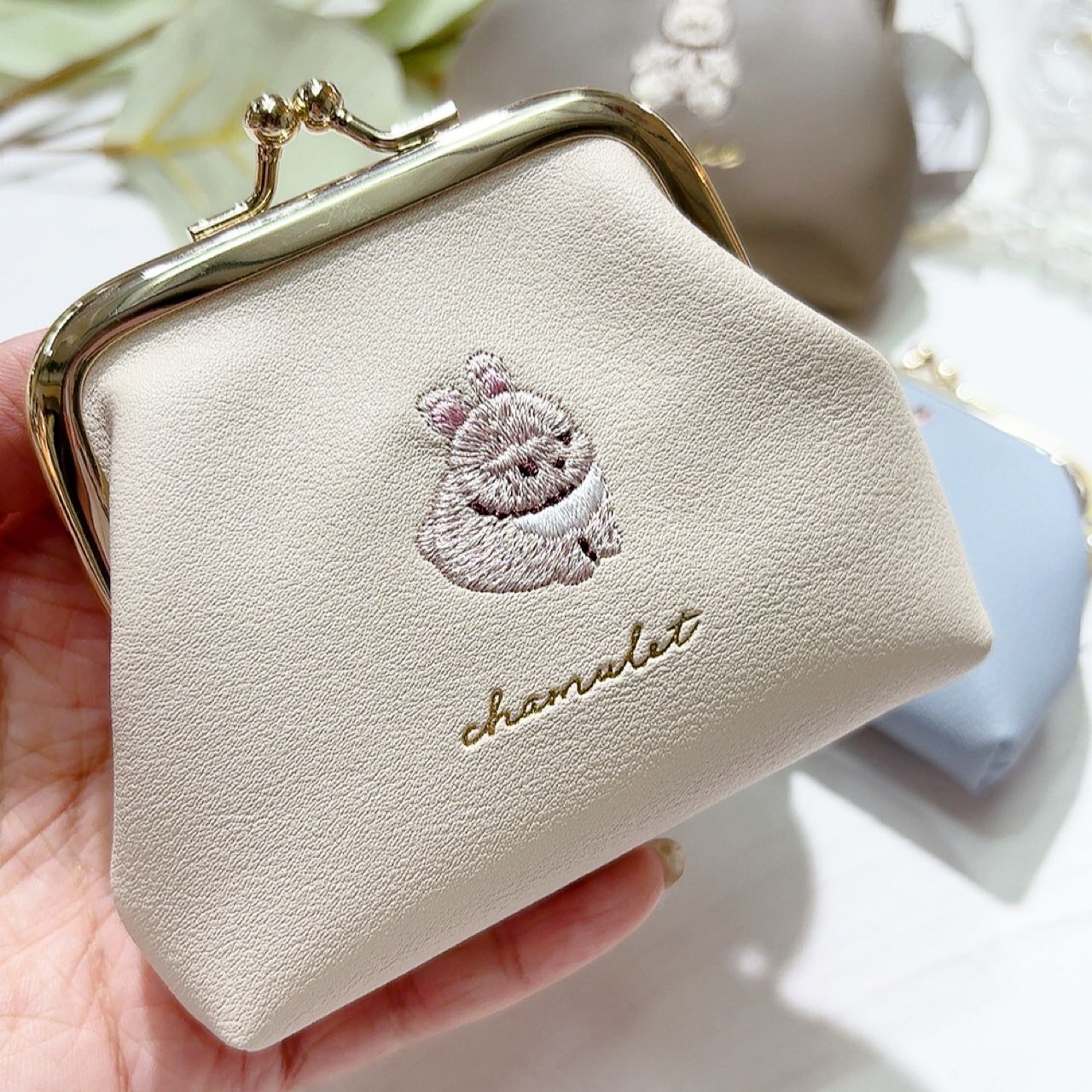 動物刺繡合皮啪啪散紙包