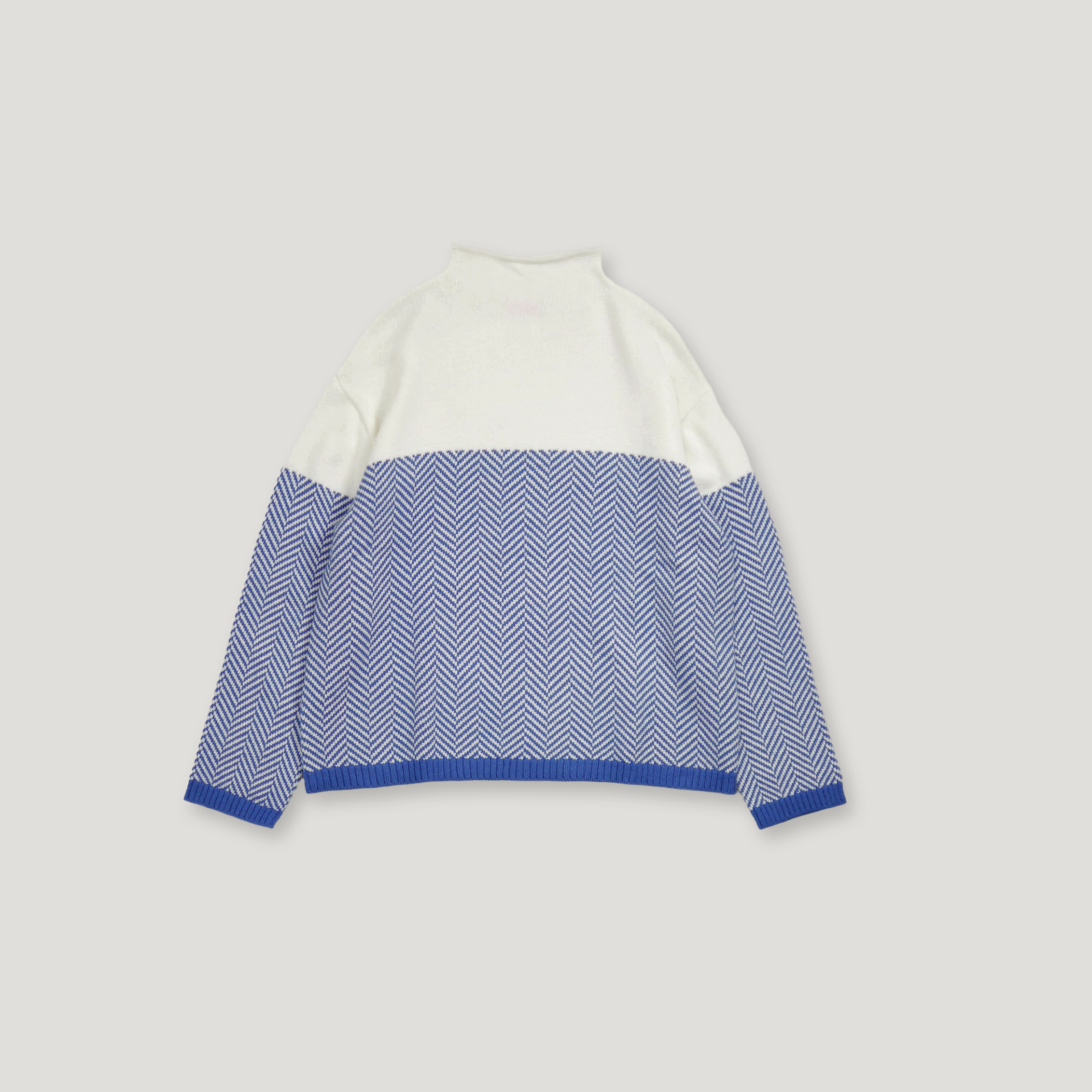 J.P.L. 微高領半版人字織紋羊毛衫╭ 2色 ╮