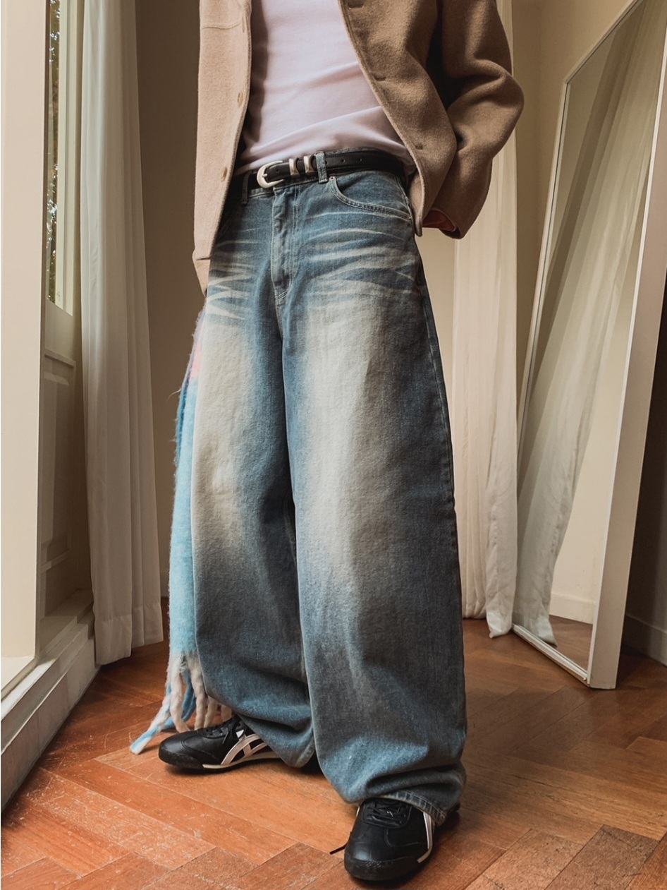 Doha 貓洗氣球牛仔褲