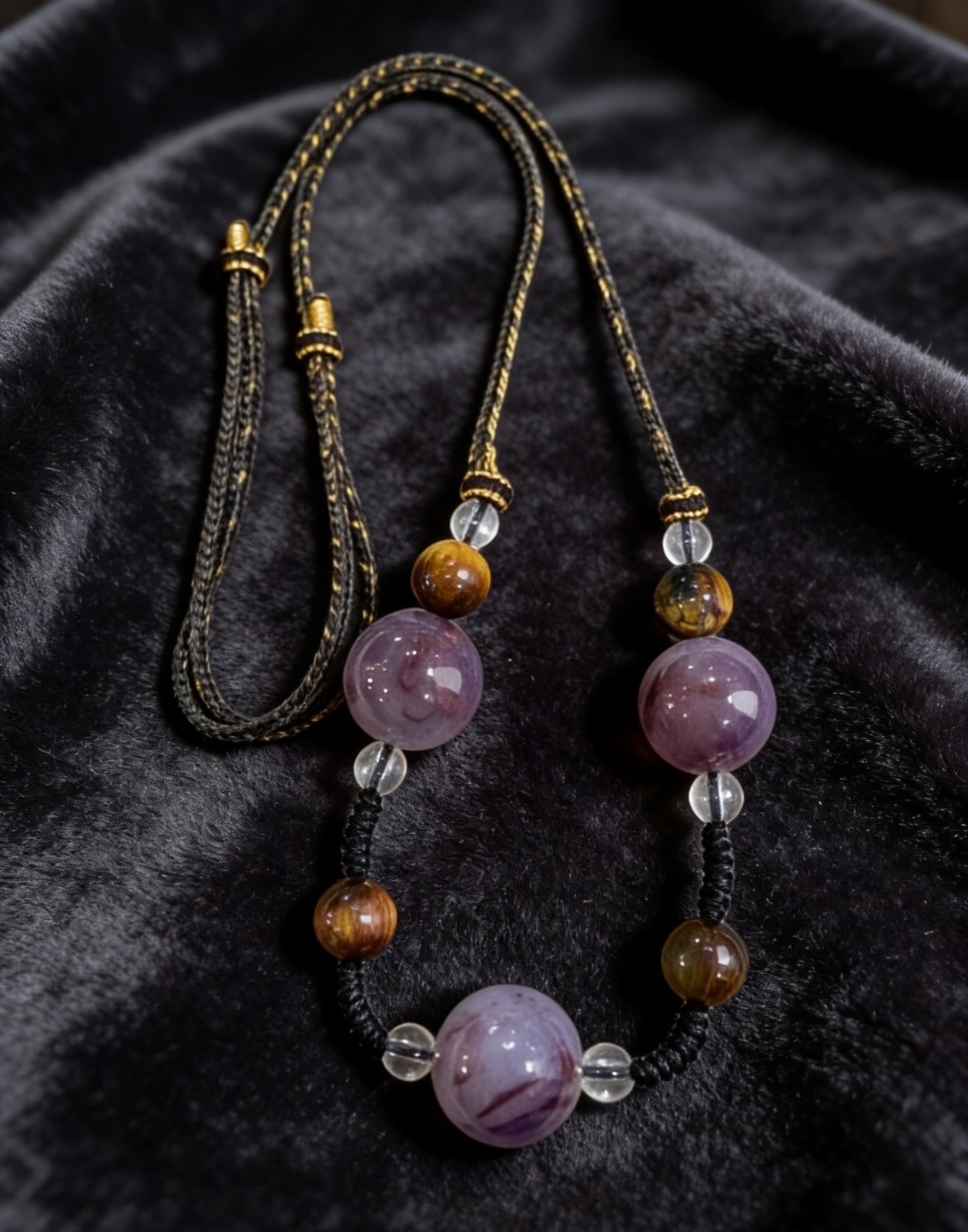 LZ1179 COLLECTOR EDITION THREE LIFE NINE PURPLE FIRE NECKLACE