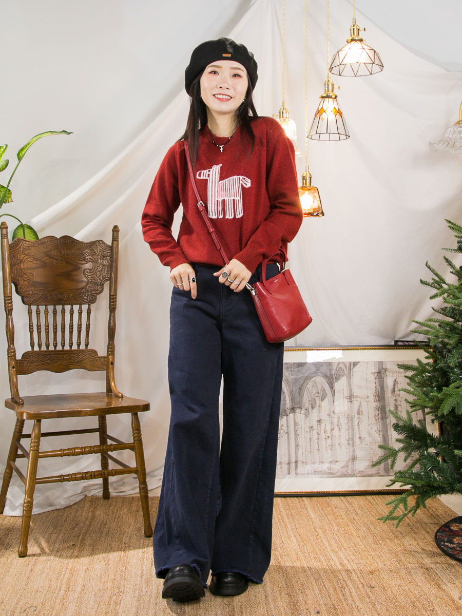 ⬇️開倉低至半價😱FINALSALE📣拼色圖案PRINT．毛毛冷料TOP【不設退換】