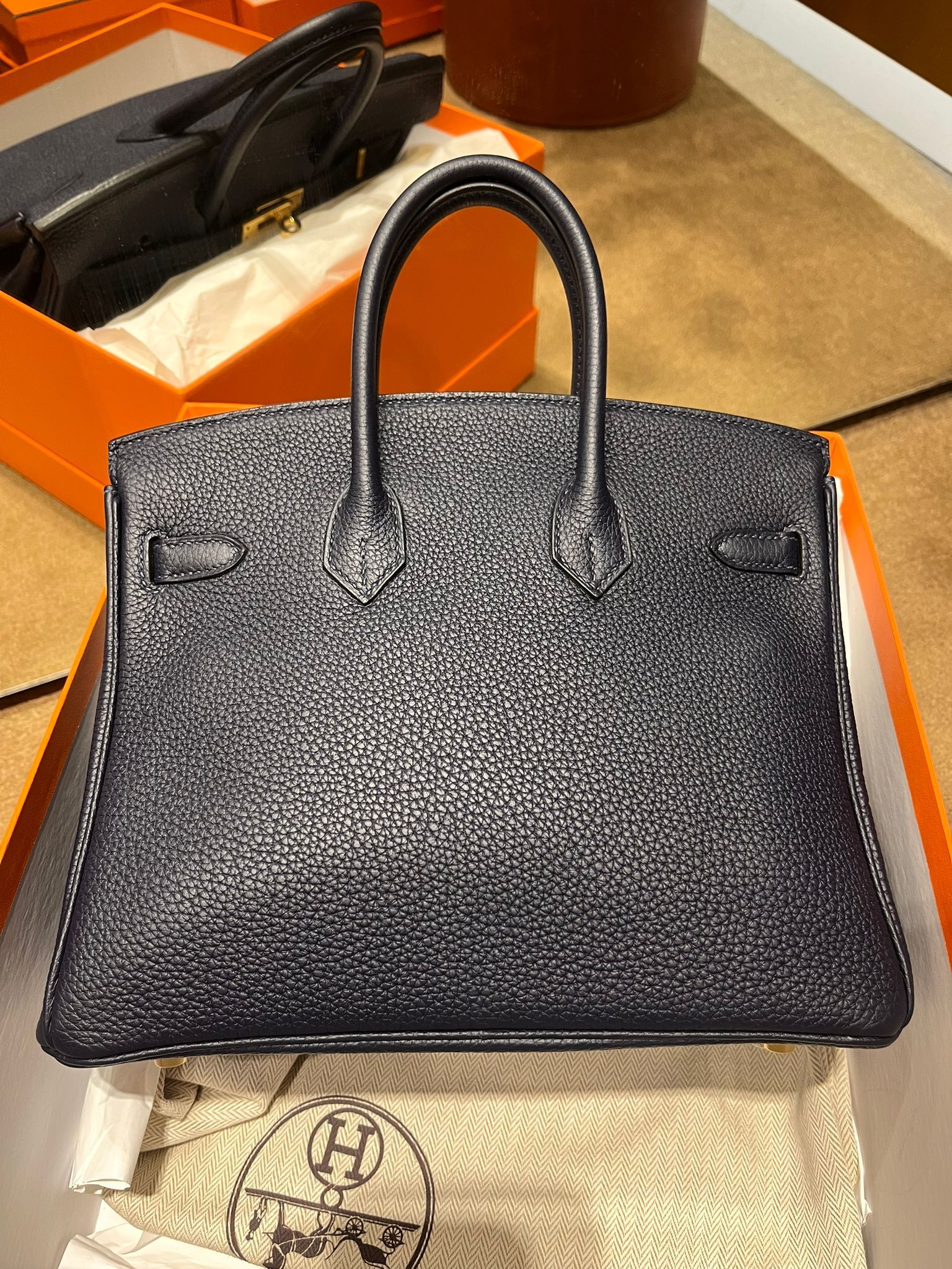 Birkin 25 2Z Bleu nuit cc togo Y （二手99新）
