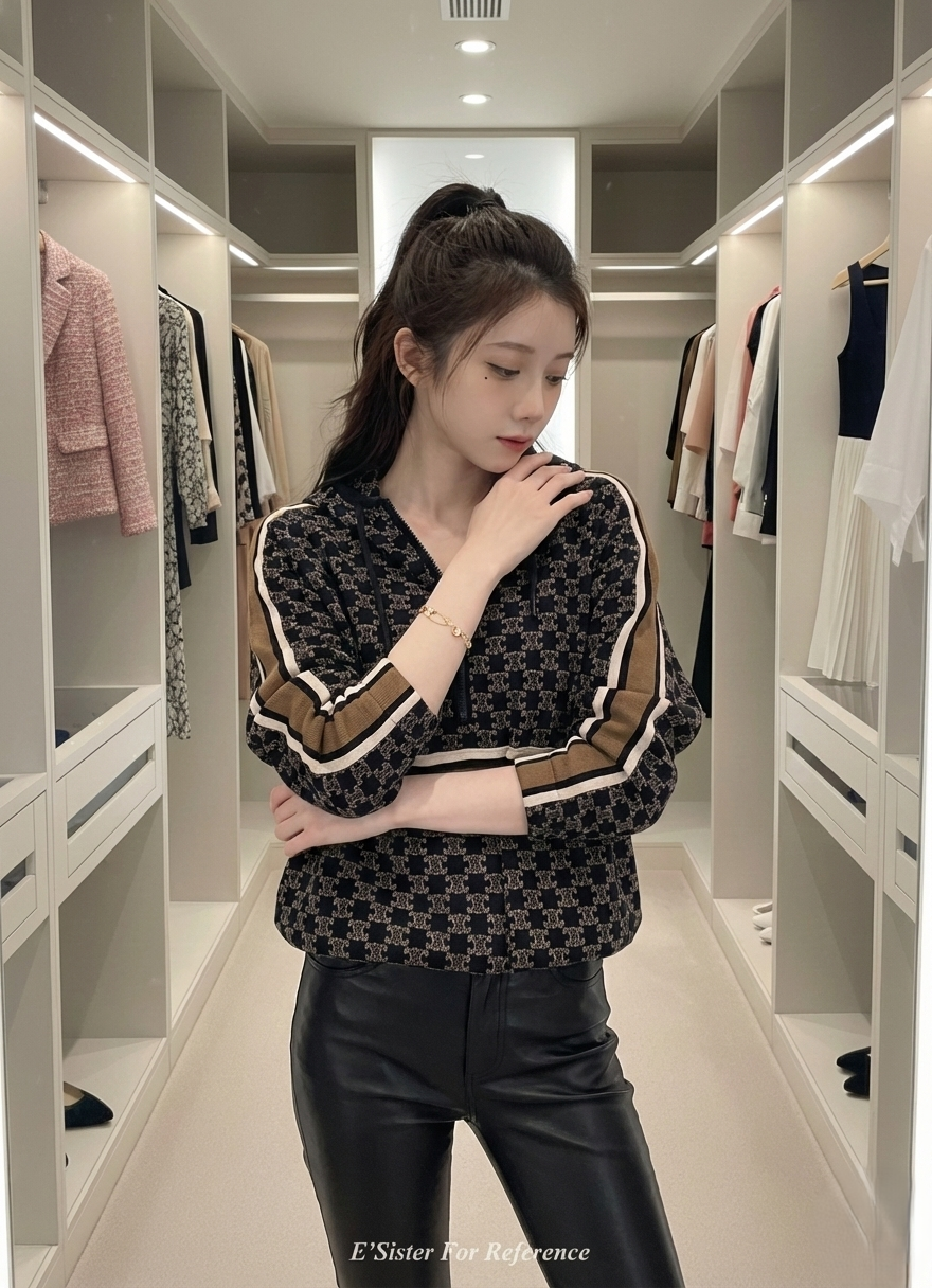 法系半拉鍊連帽上衣 C98 (下架）