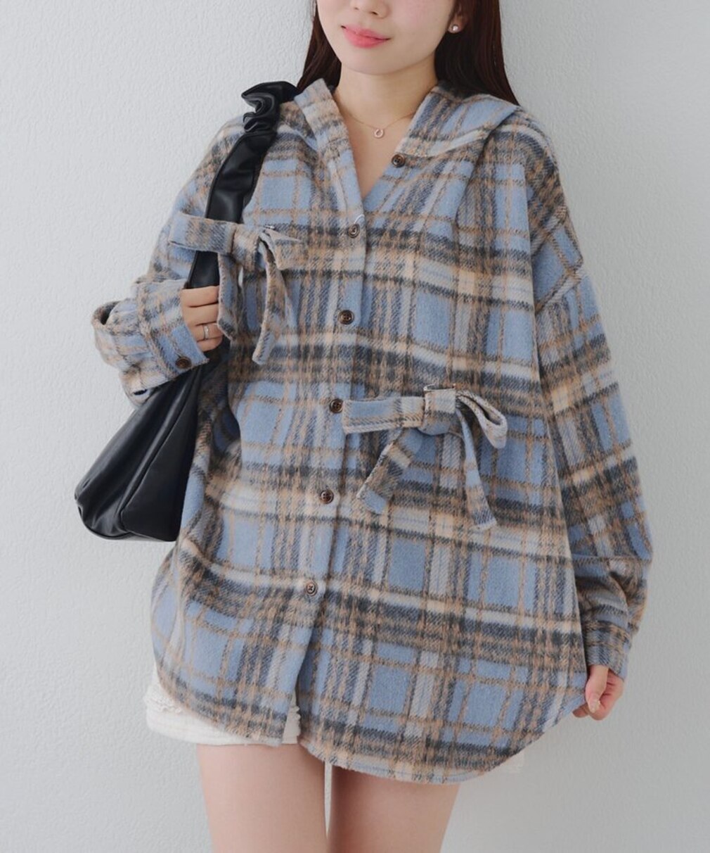 日本預訂 WINTER SALE ODO 格子連帽衫外套