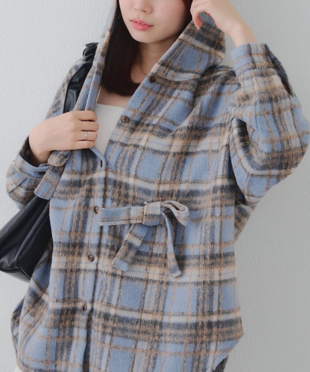 日本預訂 WINTER SALE ODO 格子連帽衫外套