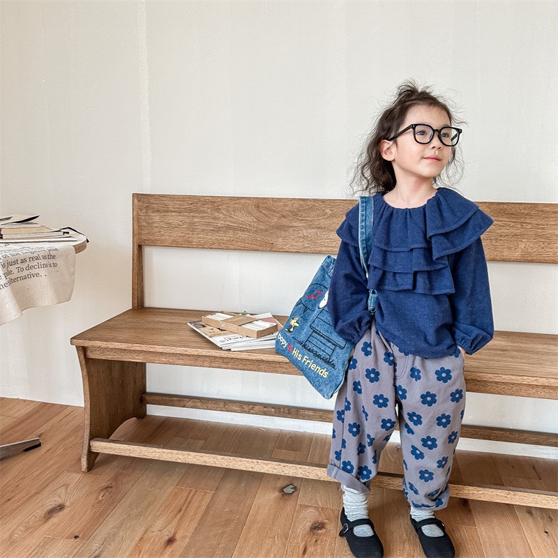 滿版小花休閒褲