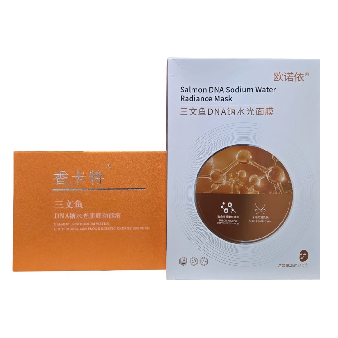 (2) (PD1) PDRN AMPOULE + (FOC) 2 GS1 SALMON DNA MASKS