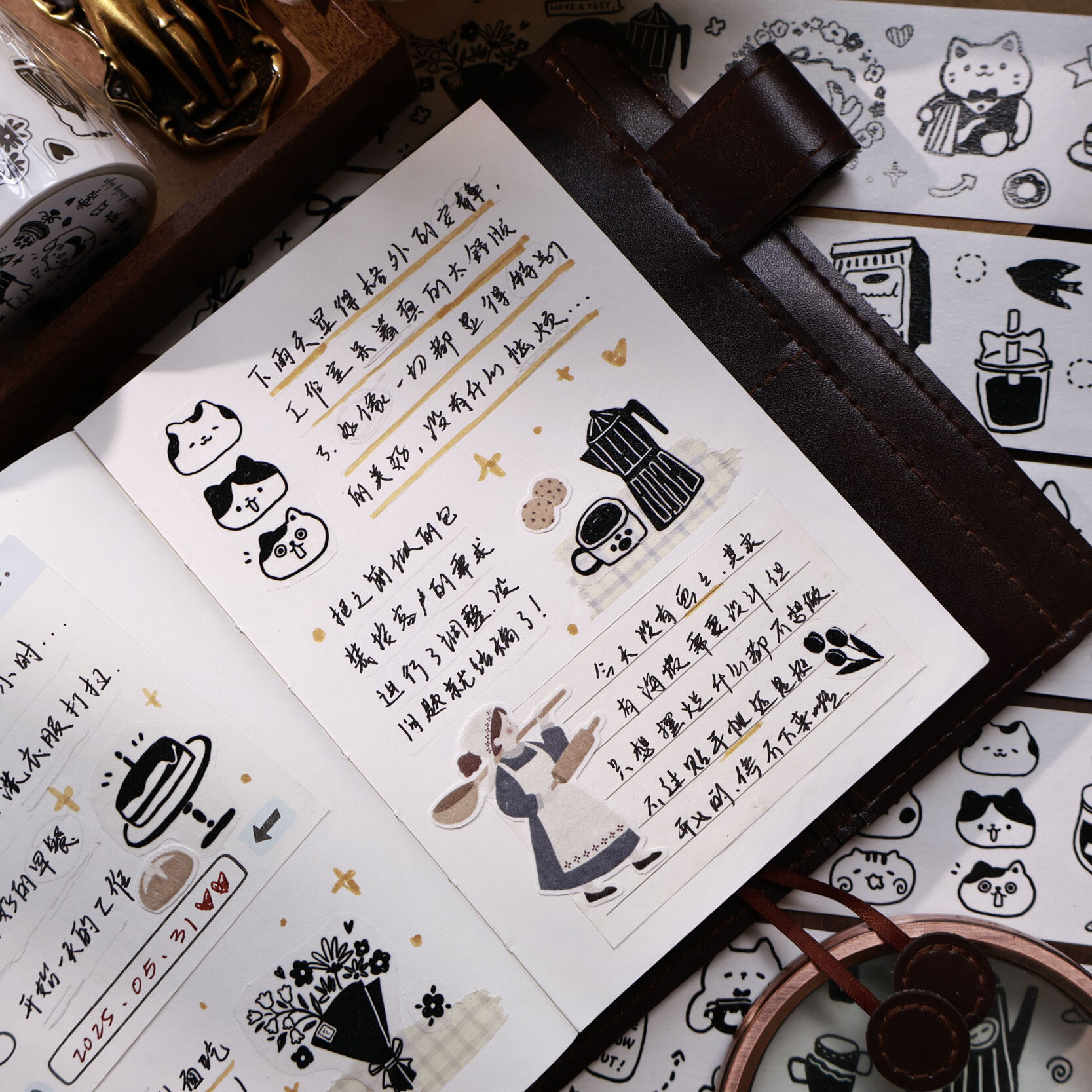 Yier Creative Studio - Cat Cafe Daily Kiss Cut