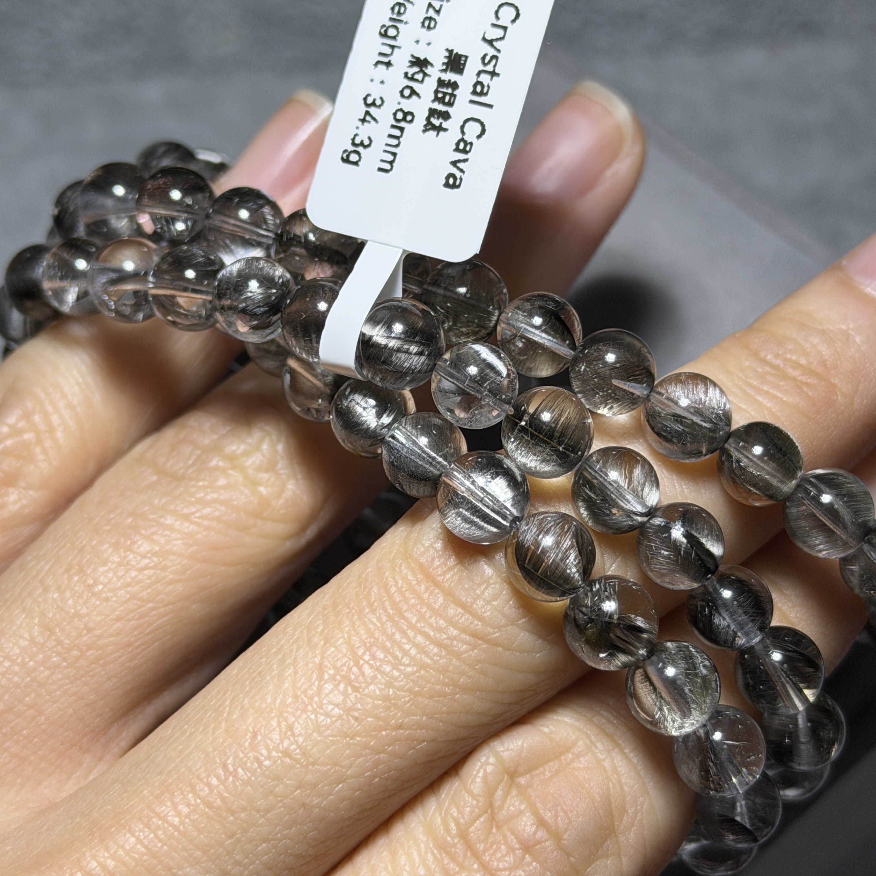 近頂級黑銀鈦三圈 約6.8mm DF1789