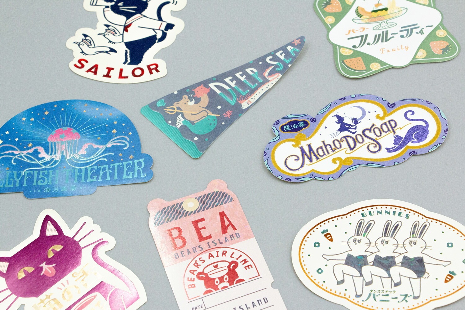 ob1toy 燙金大貼紙 8款｜日本ROKKAKU