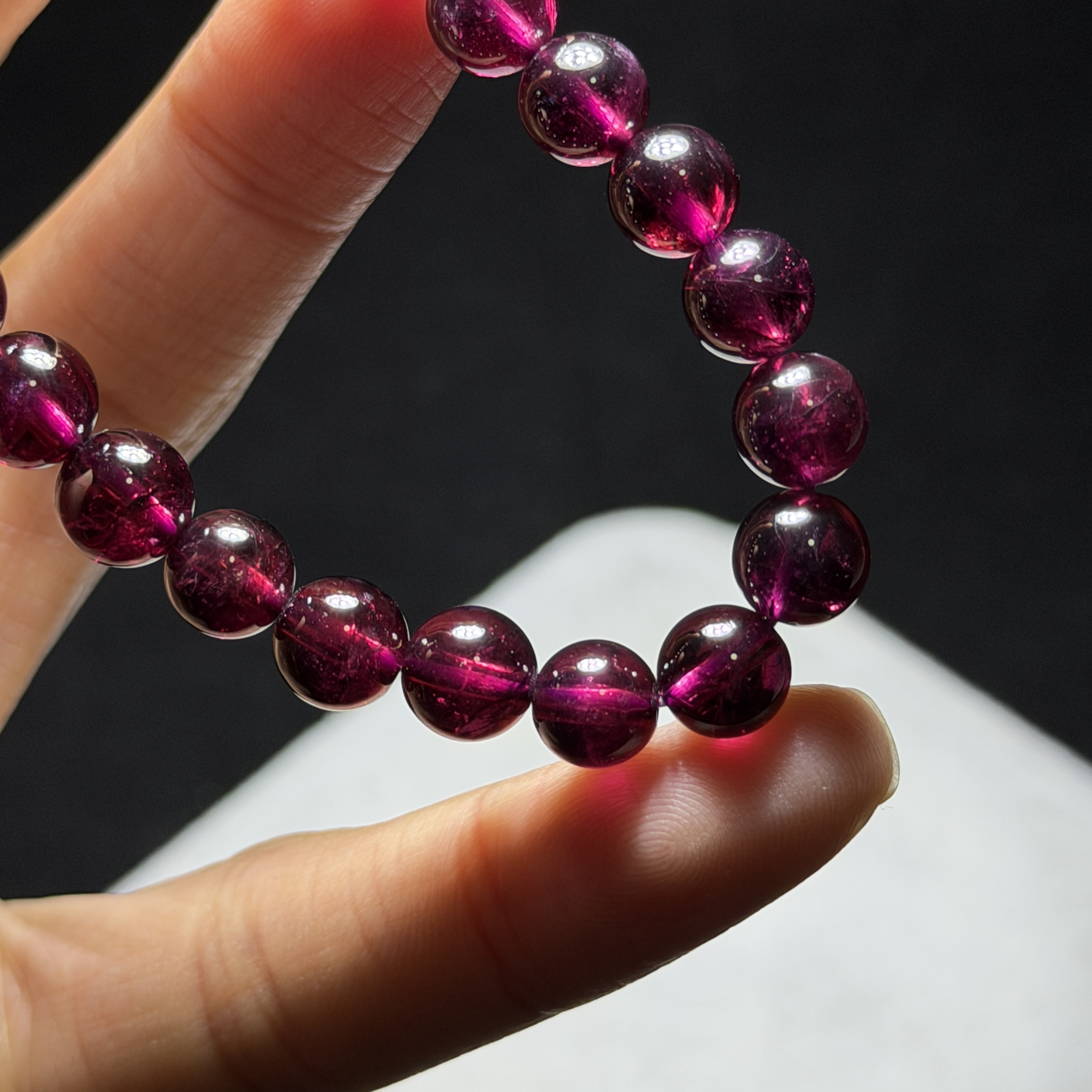 高級紫牙烏石榴石 7+mm GA1555