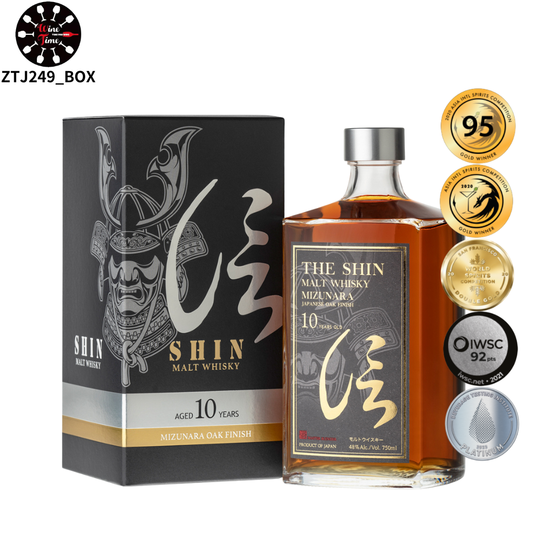 The Shin Pure Malt Whisky 10 Years Old Mizunara Oak Finish 信純麥威士忌10年 水楢桶熟成 700ml（附禮盒）