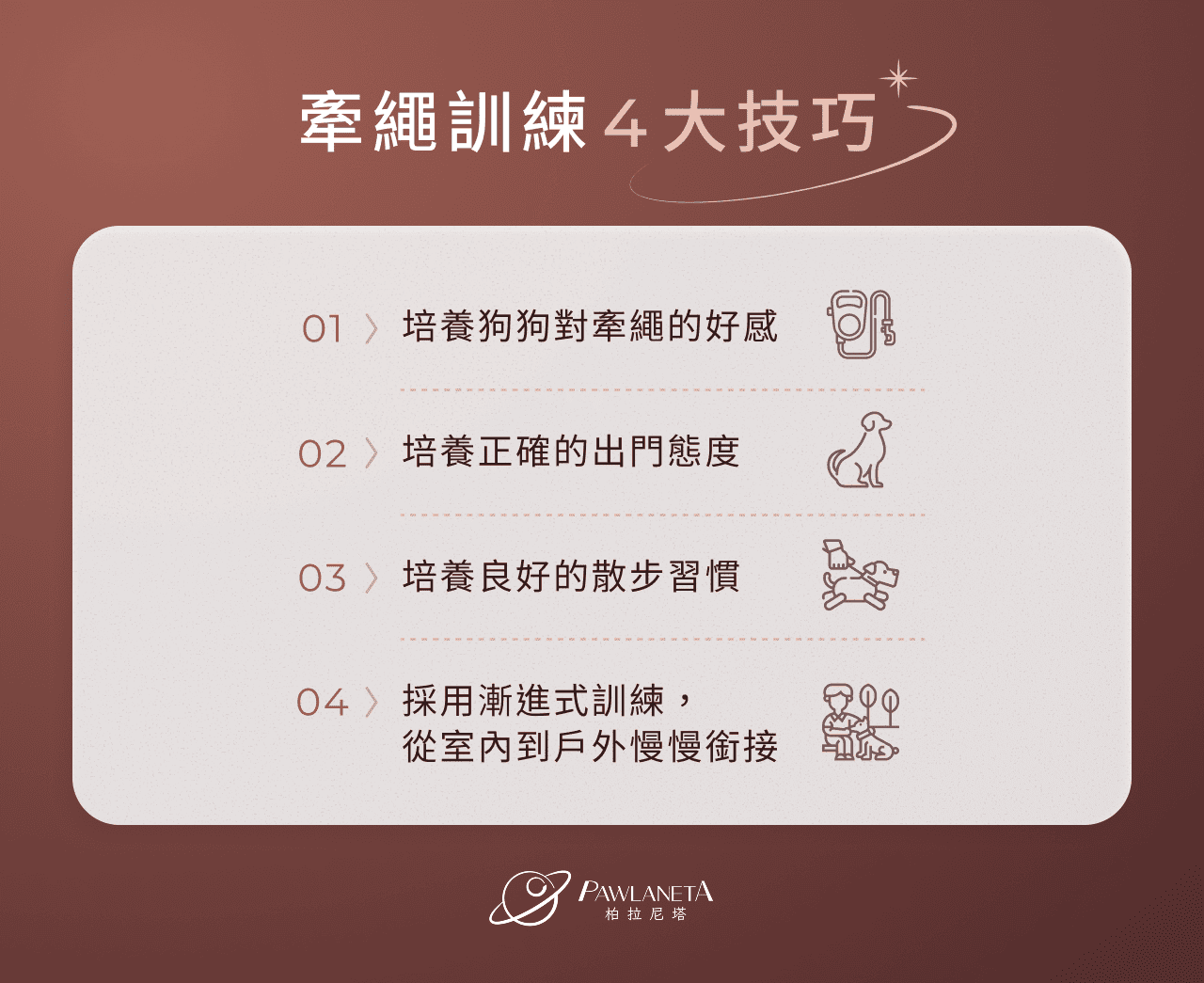 牽繩訓練 4 大技巧